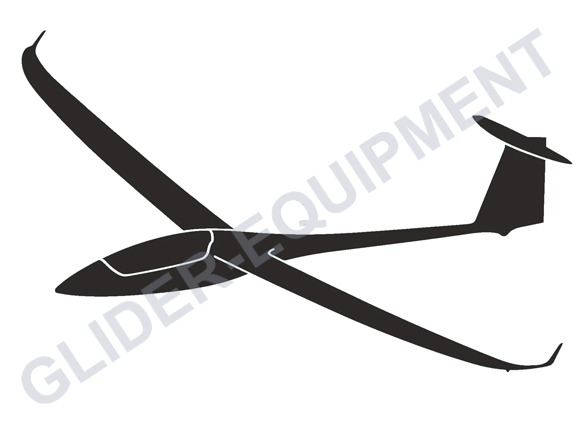 Sticker zweefvliegtuig -  Shark 15cm [SZ